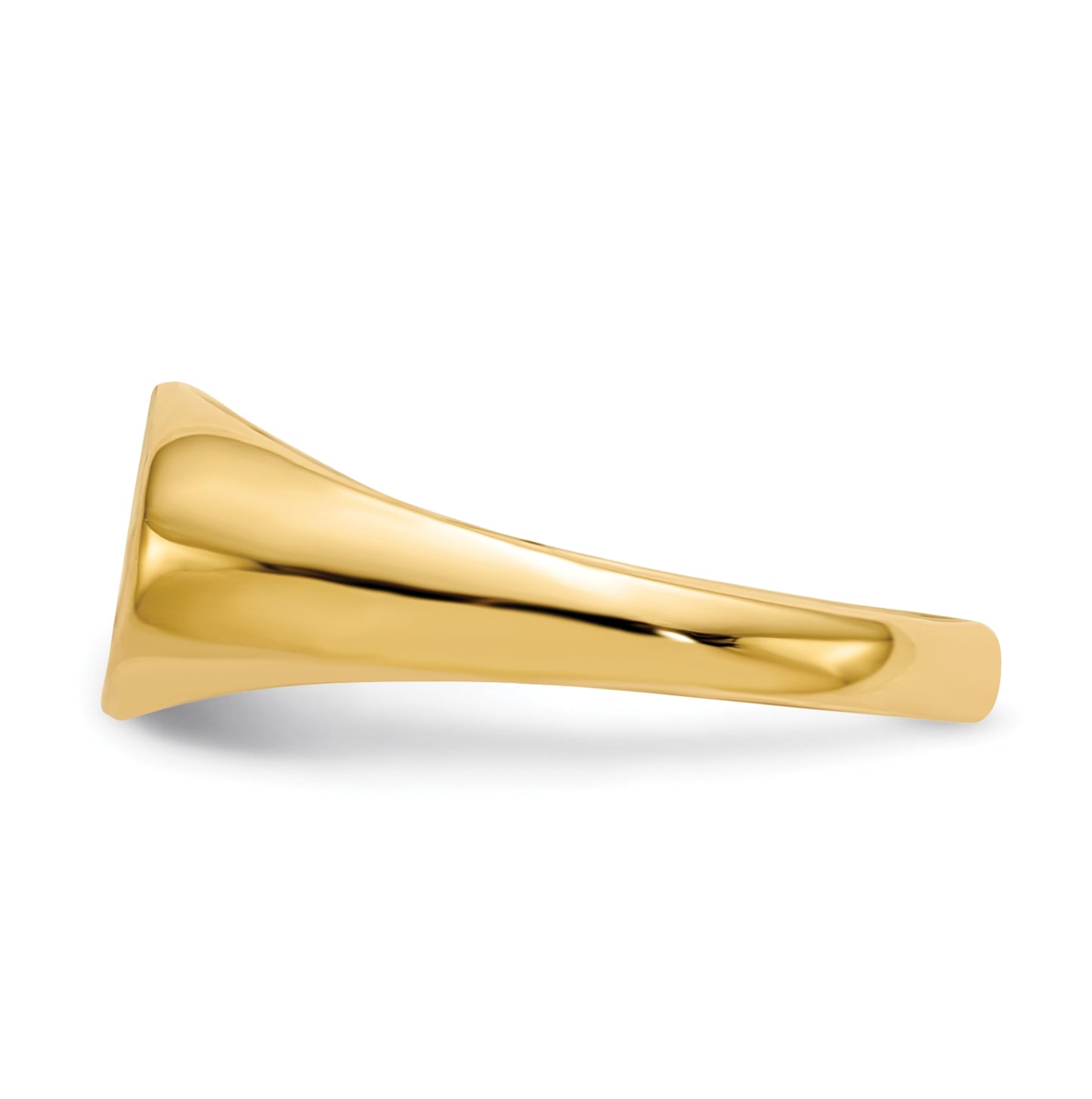 14K Yellow Gold 11.0x6.5mm Closed Back Children's Signet Ring