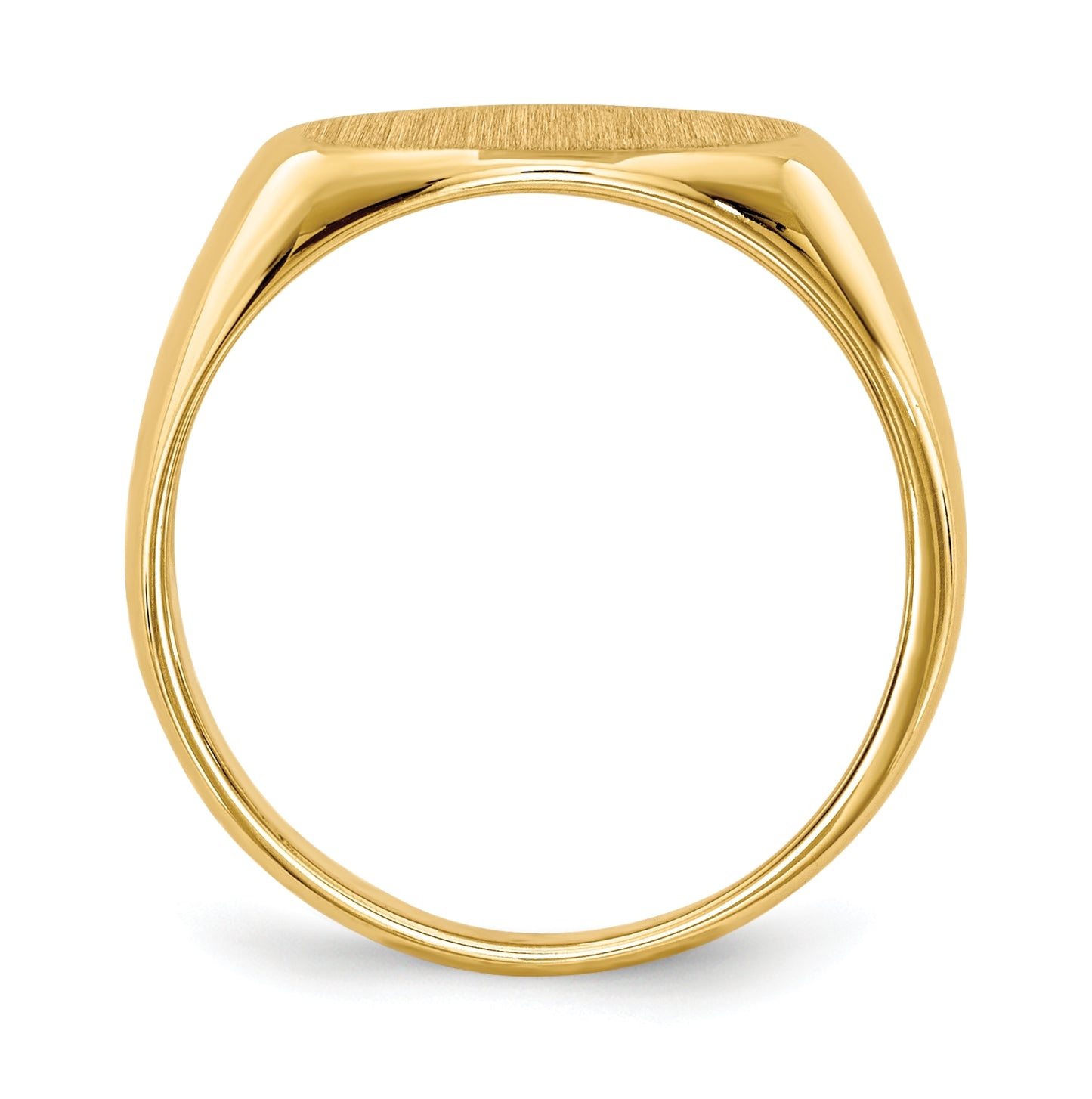 14K Yellow Gold 6.5x11.0mm Open Back Child's Signet Ring