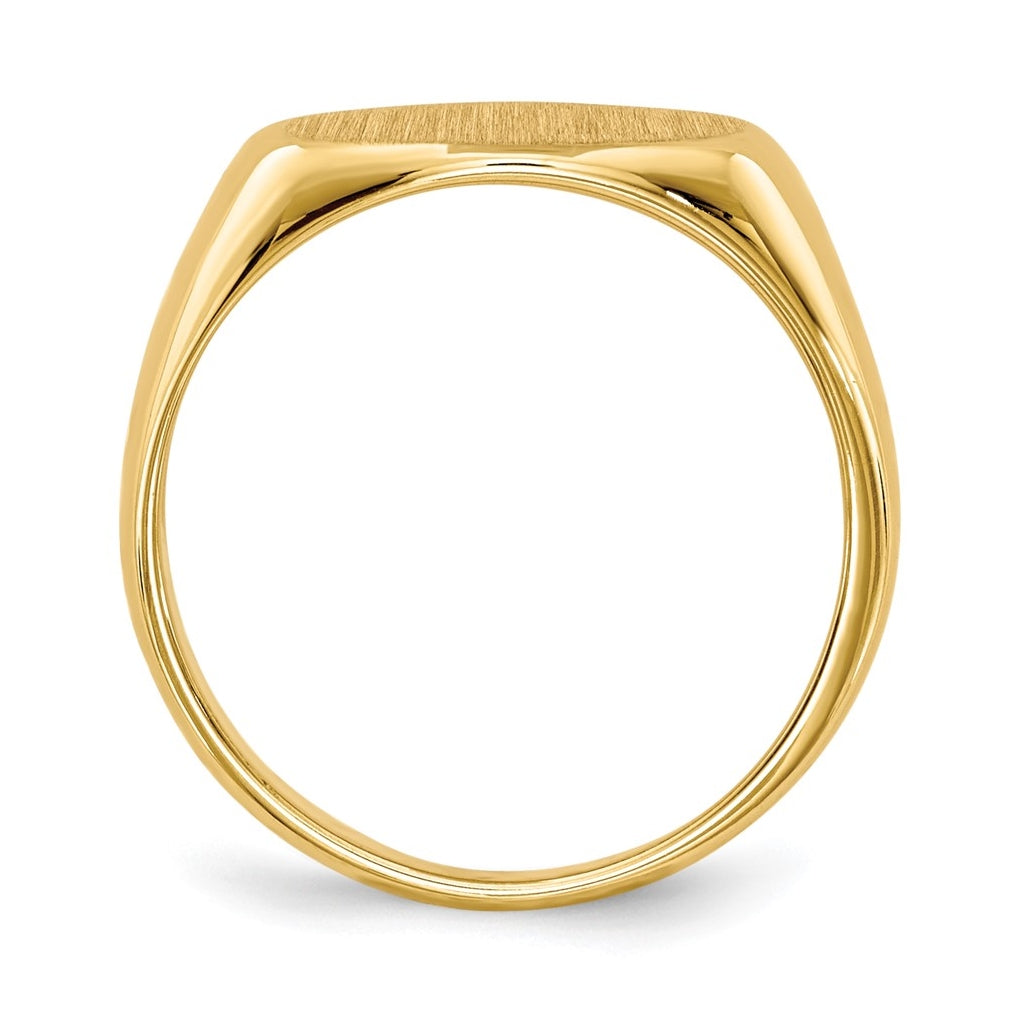 14k Yellow Gold 6.5x11.0mm Open Back Child's Signet Ring