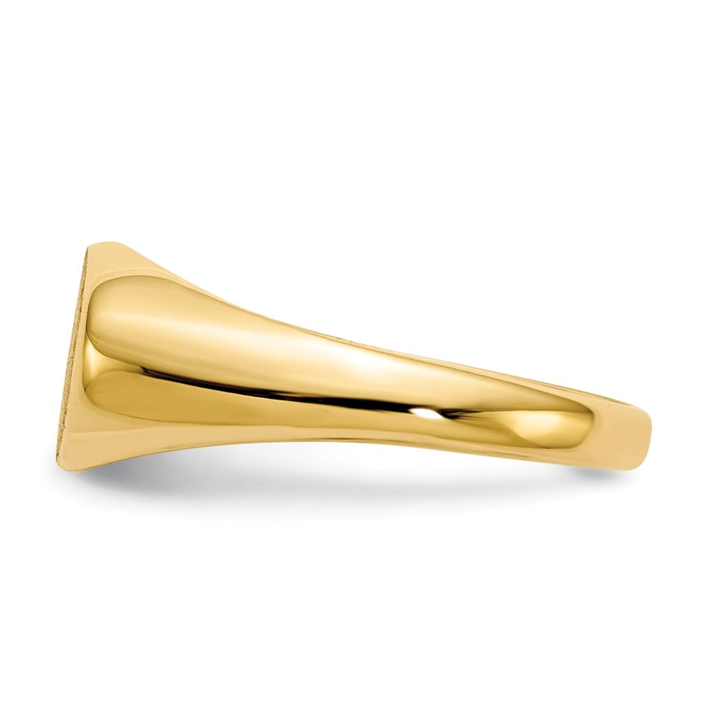 14k Yellow Gold 6.5x11.0mm Open Back Child's Signet Ring