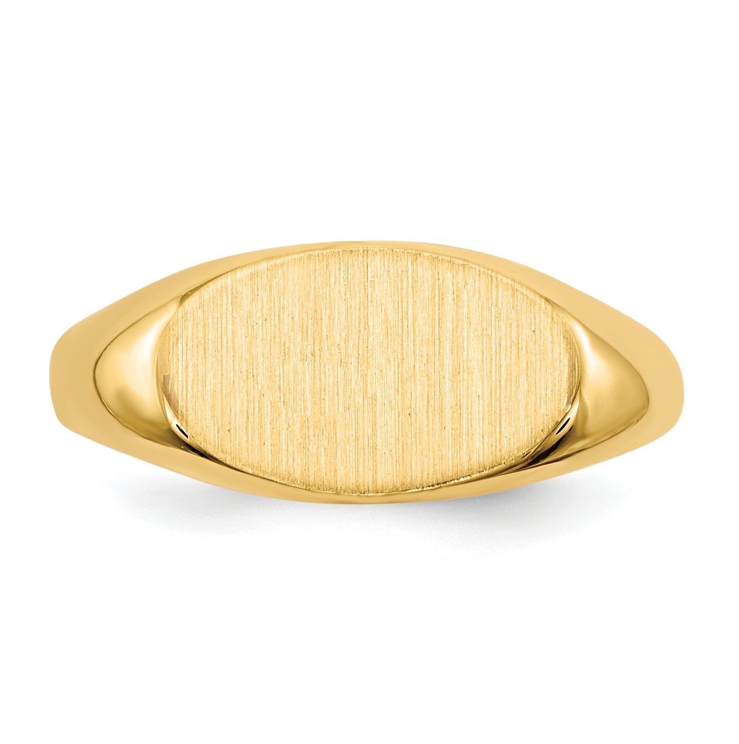 14K Yellow Gold 6.5x11.0mm Open Back Child's Signet Ring