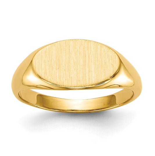 14K Yellow Gold 6.5x11.0mm Open Back Child's Signet Ring