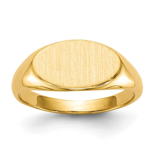 14k Yellow Gold 6.5x11.0mm Open Back Child's Signet Ring