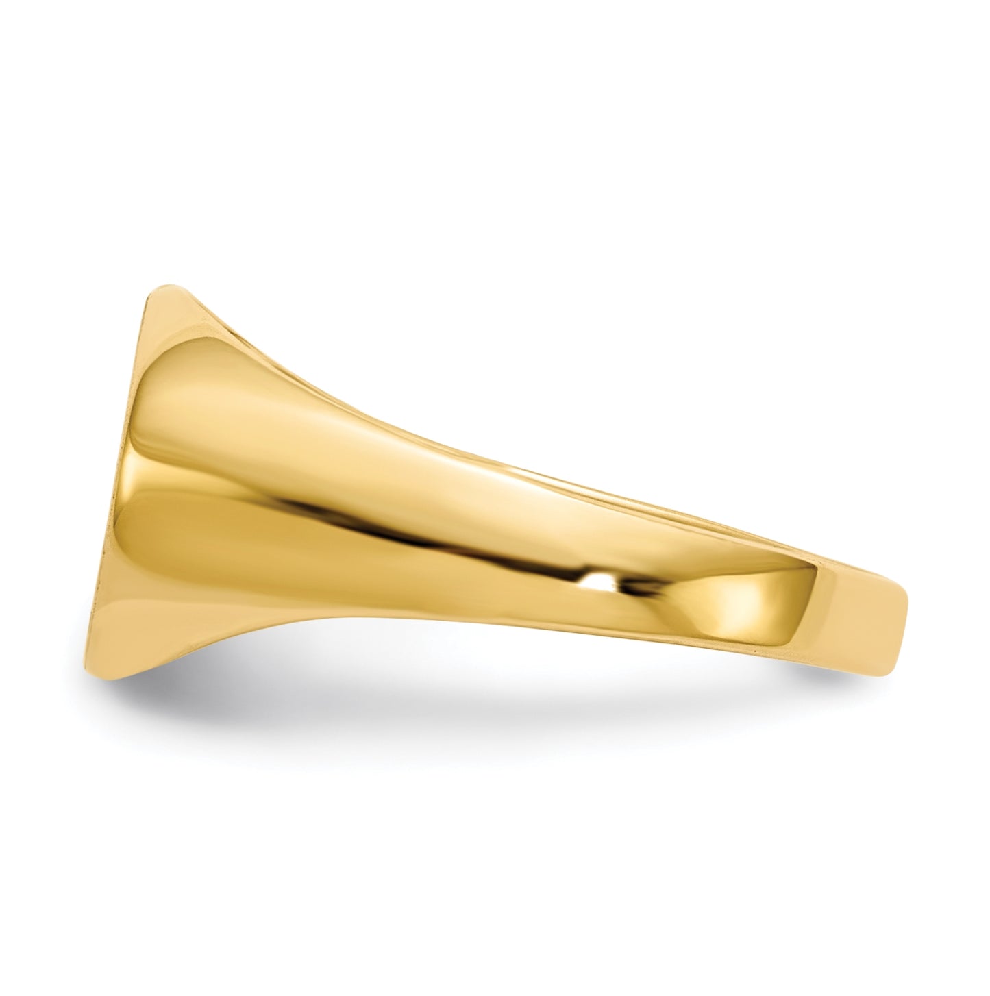14K Yellow Gold 11.0x7.5mm Closed Back Child's Signet Ring