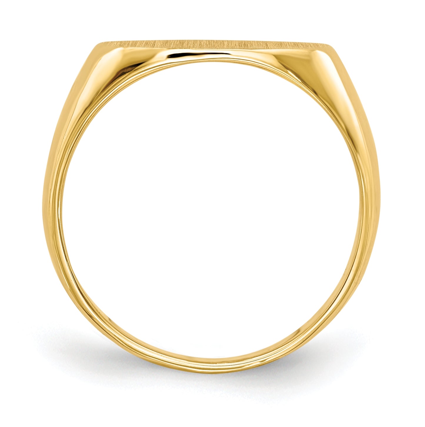 14K Yellow Gold 7.0x13.0mm Closed Back Signet Ring