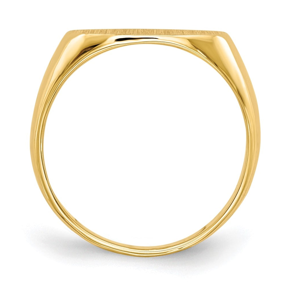 14k Yellow Gold 13.0x7.0mm Closed Back Signet Ring