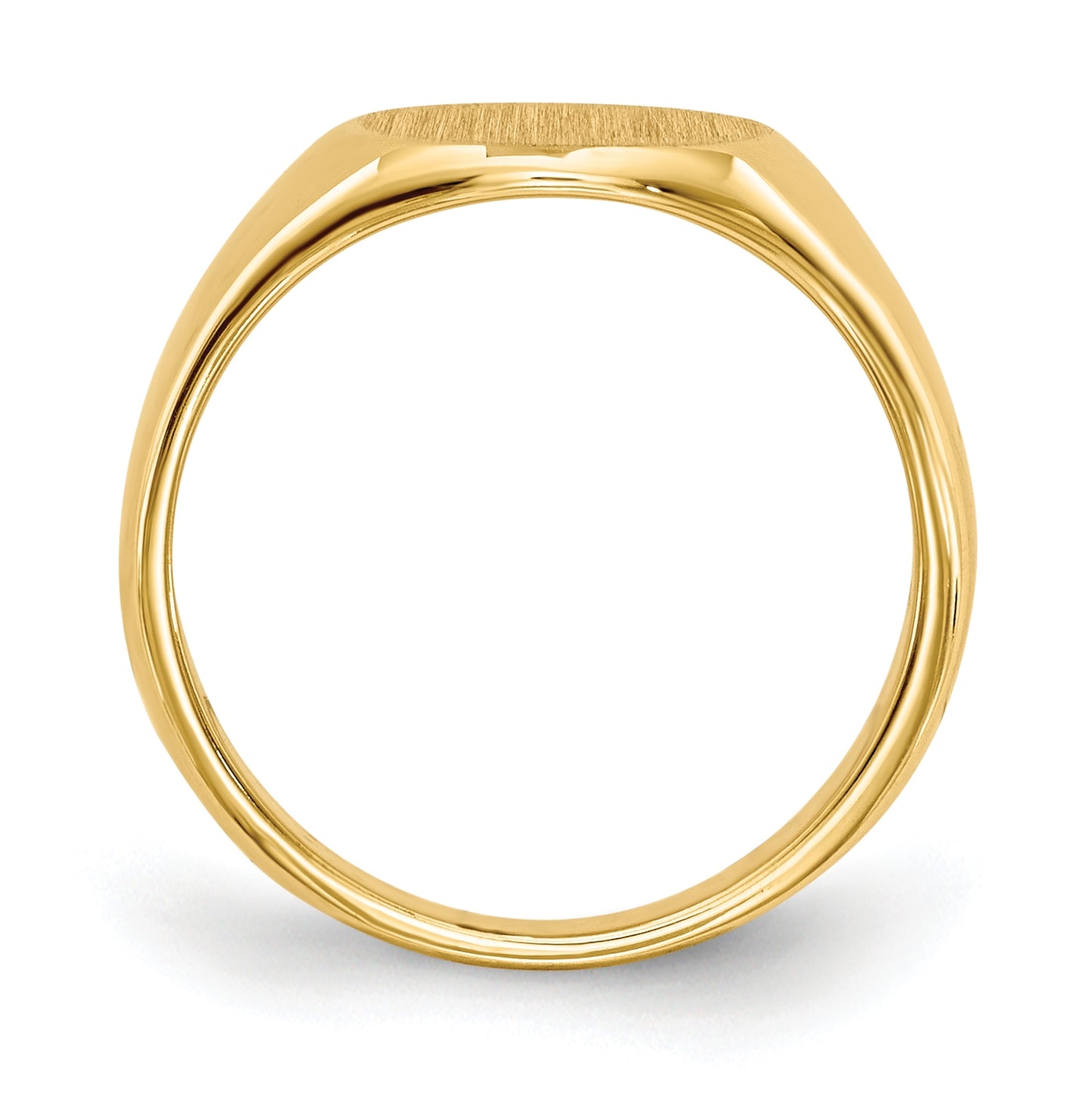 14K Yellow Gold 8.5x8.5mm Closed Back Child's Signet Ring
