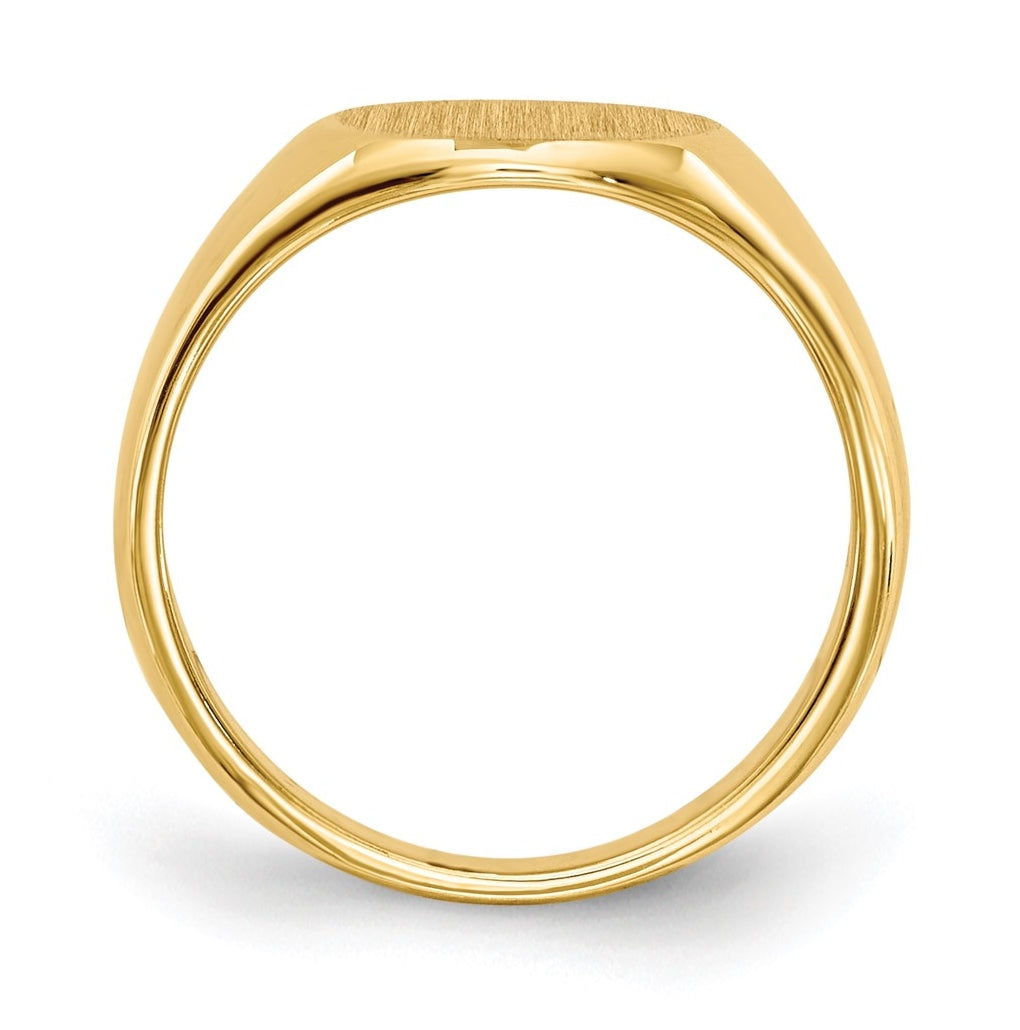 14k Yellow Gold 8.5x8.5mm Closed Back Child's Signet Ring