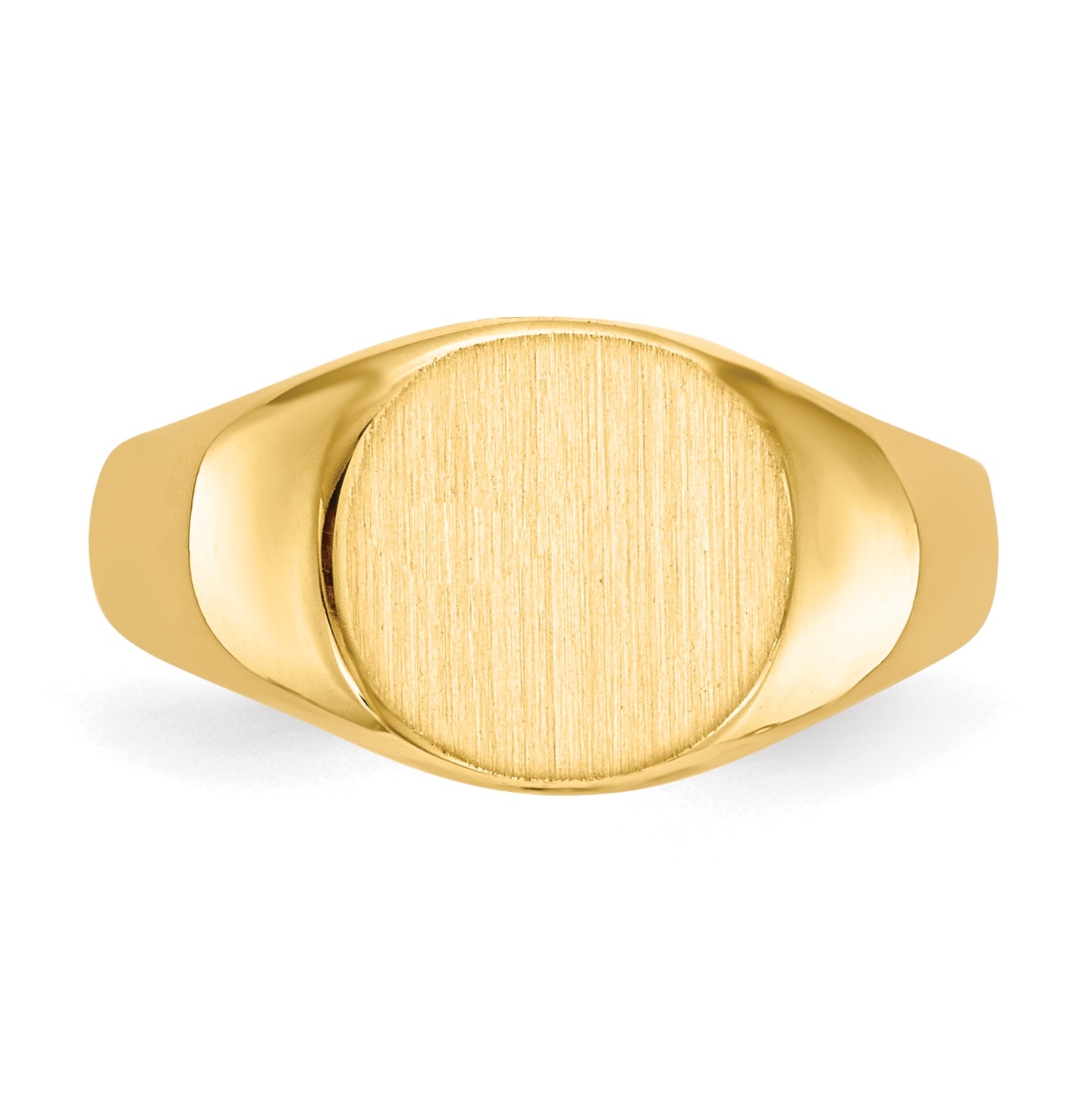 14K Yellow Gold 8.5x8.5mm Closed Back Child's Signet Ring