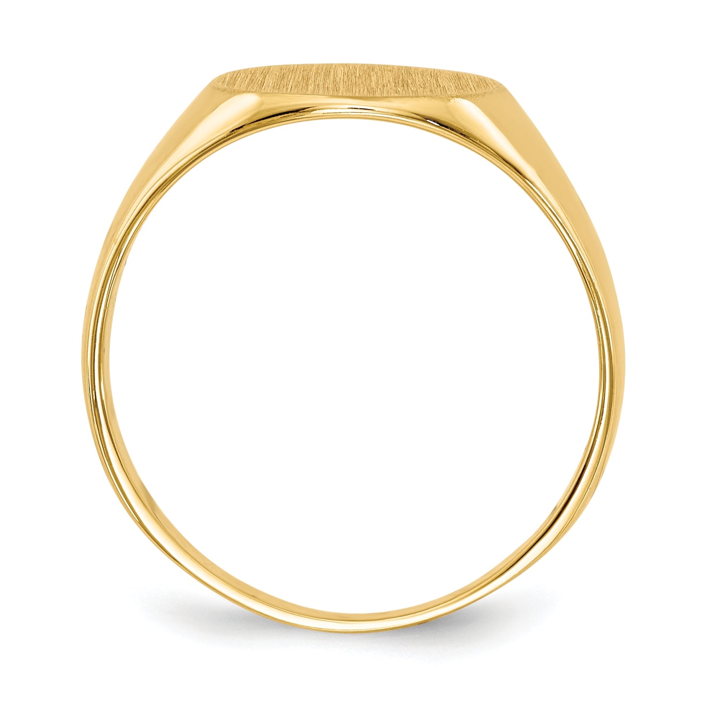 10K Yellow Gold 9.5x10.0mm Closed Back Signet Ring