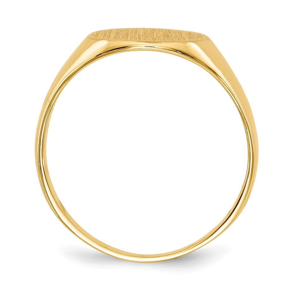 14k Yellow Gold 9.5x10.0mm Closed Back Signet Ring