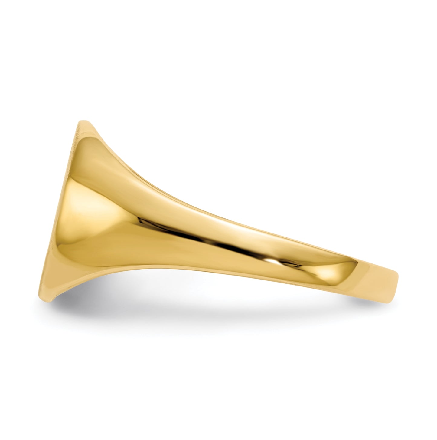 10K Yellow Gold 9.5x10.0mm Closed Back Signet Ring