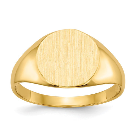 14K Yellow Gold 9.5x10.0mm Closed Back Signet Ring