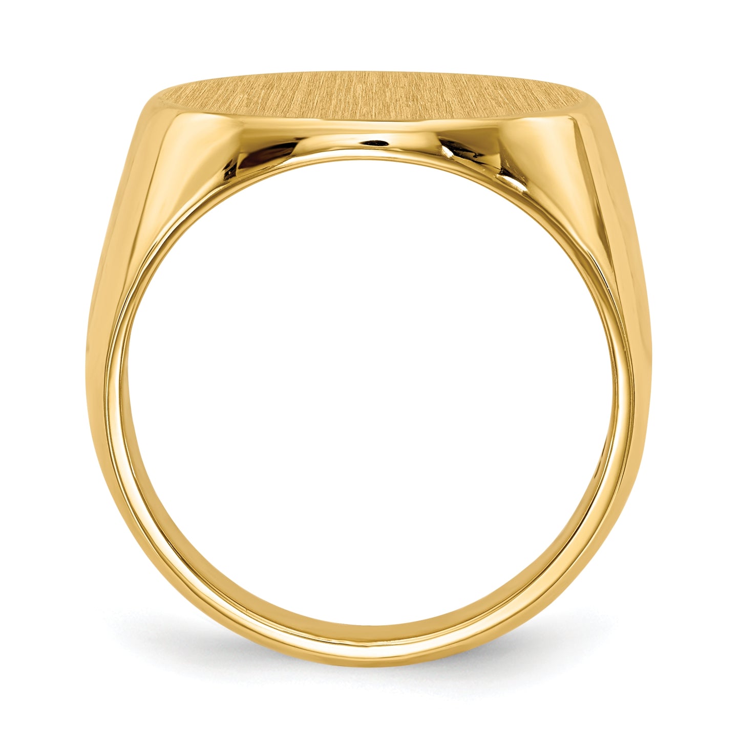 10K Yellow Gold Men's Signet Ring, Closed Back