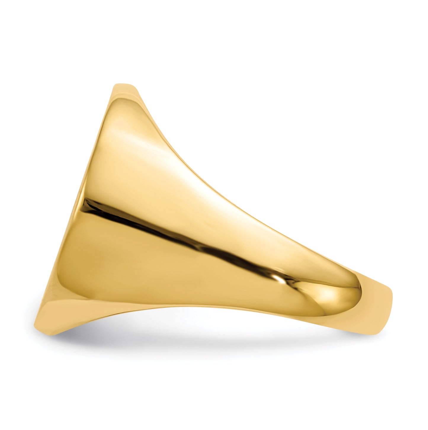10K Yellow Gold Men's Signet Ring, Closed Back