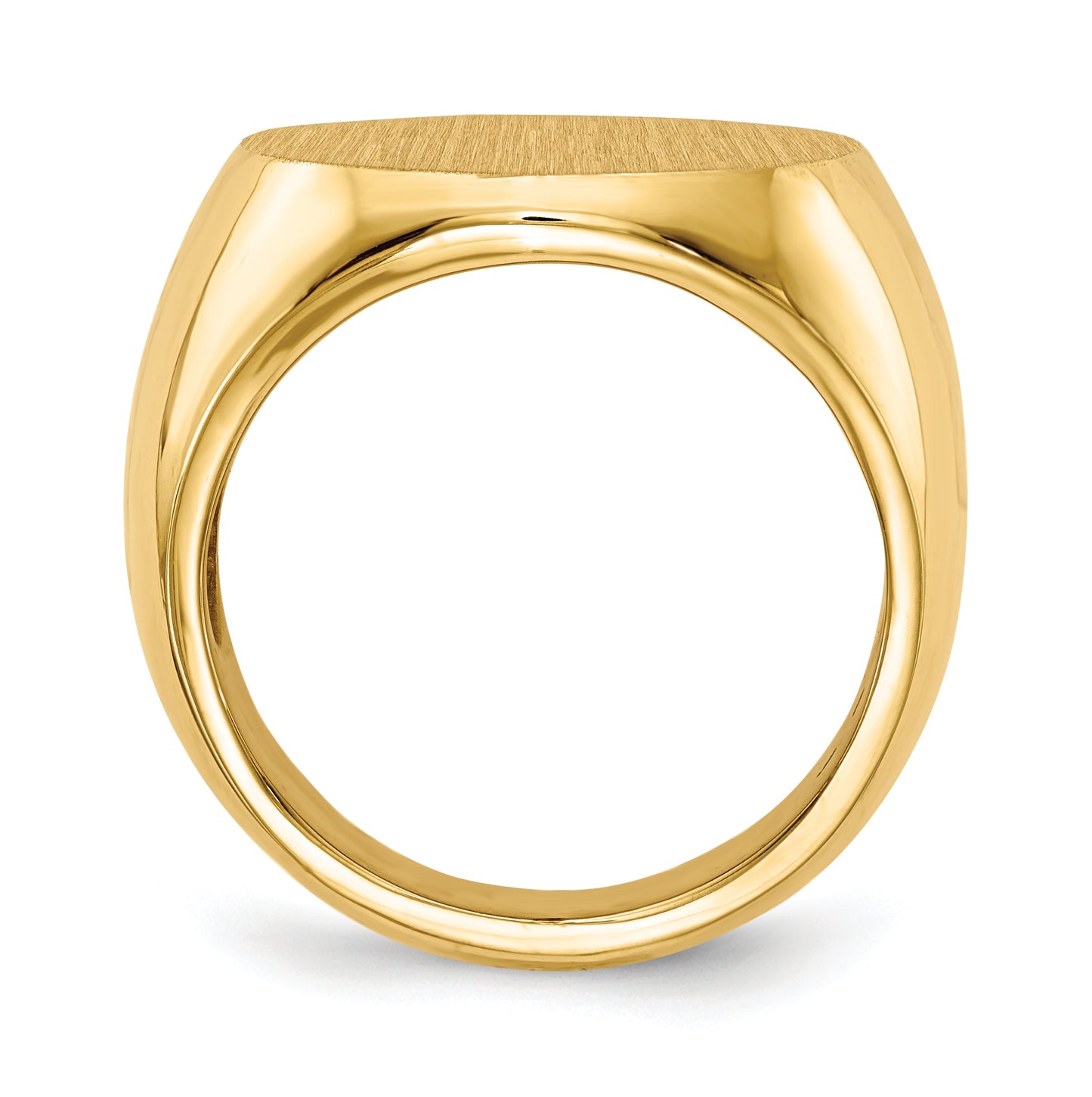10K Yellow Gold 18.0x18.0mm Open Back Men's Signet Ring