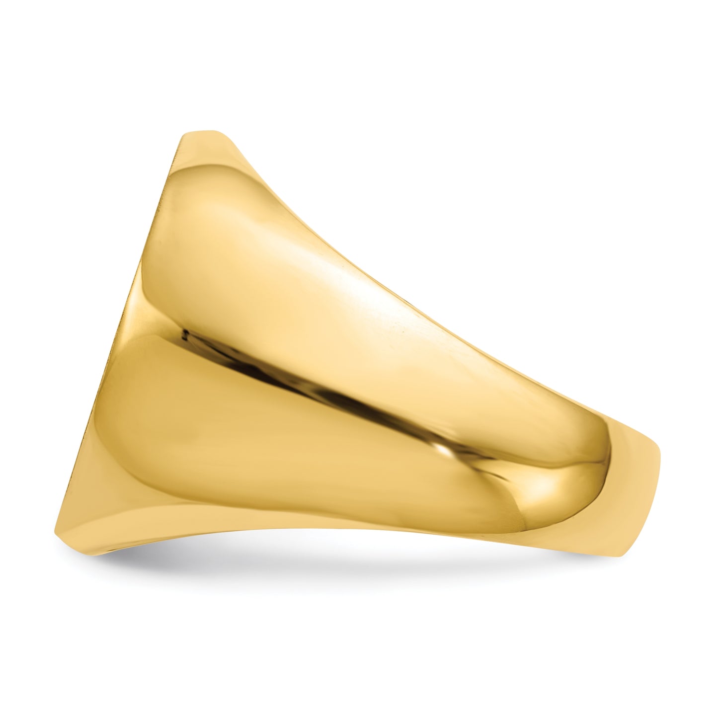 10K Yellow Gold 18.0x18.0mm Open Back Men's Signet Ring