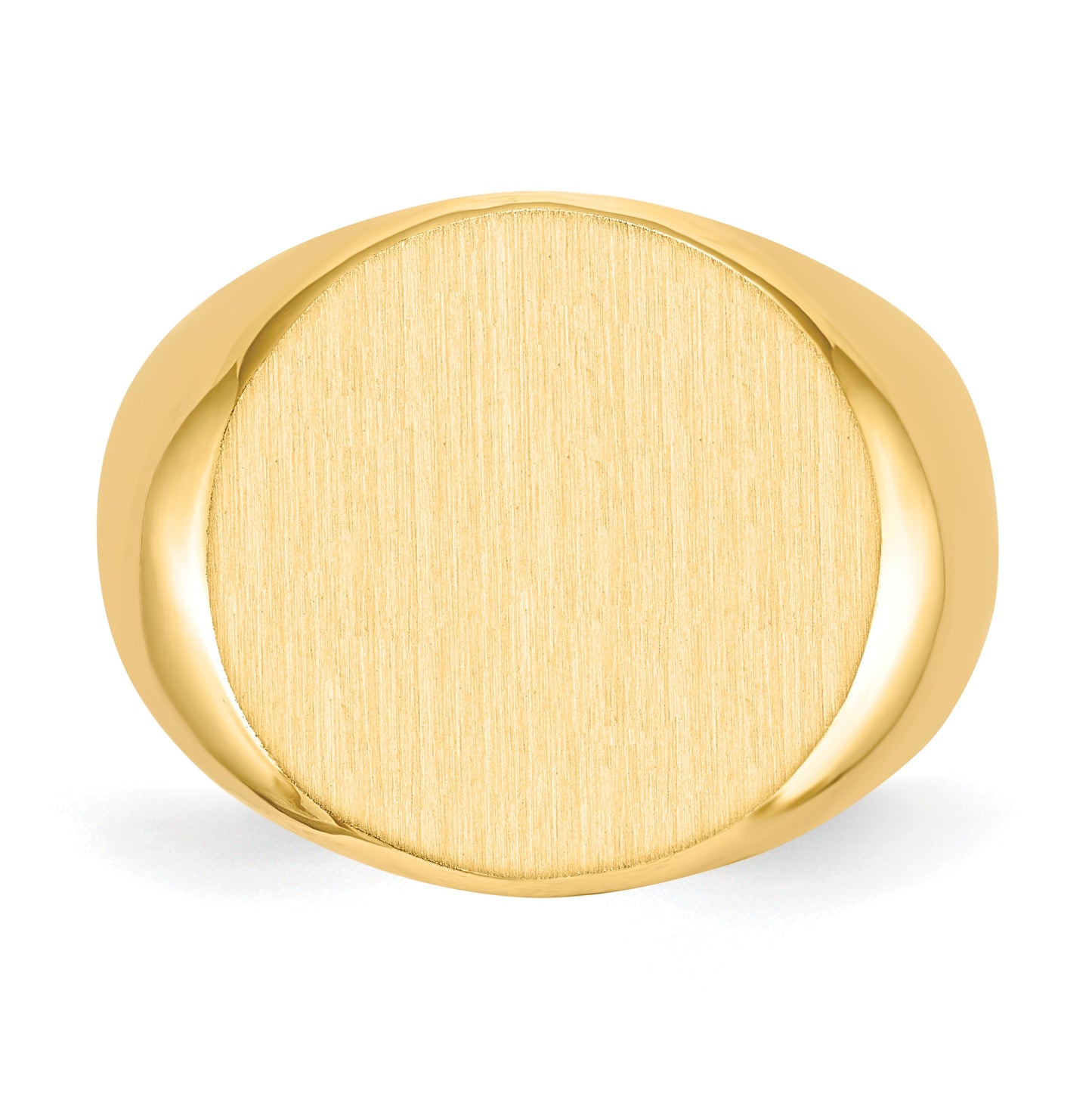 10K Yellow Gold 18.0x18.0mm Open Back Men's Signet Ring