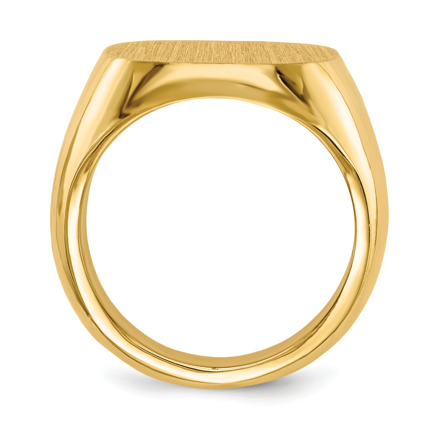 10K Yellow Gold 17x17mm Closed Back Men's Signet Ring
