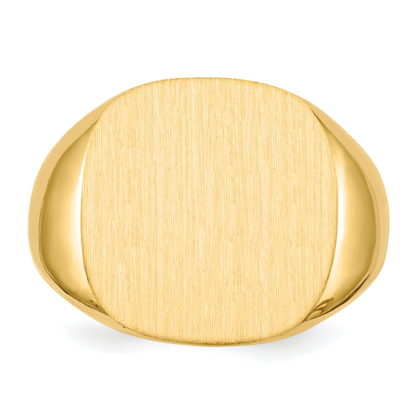 10K Yellow Gold 17x17mm Closed Back Men's Signet Ring
