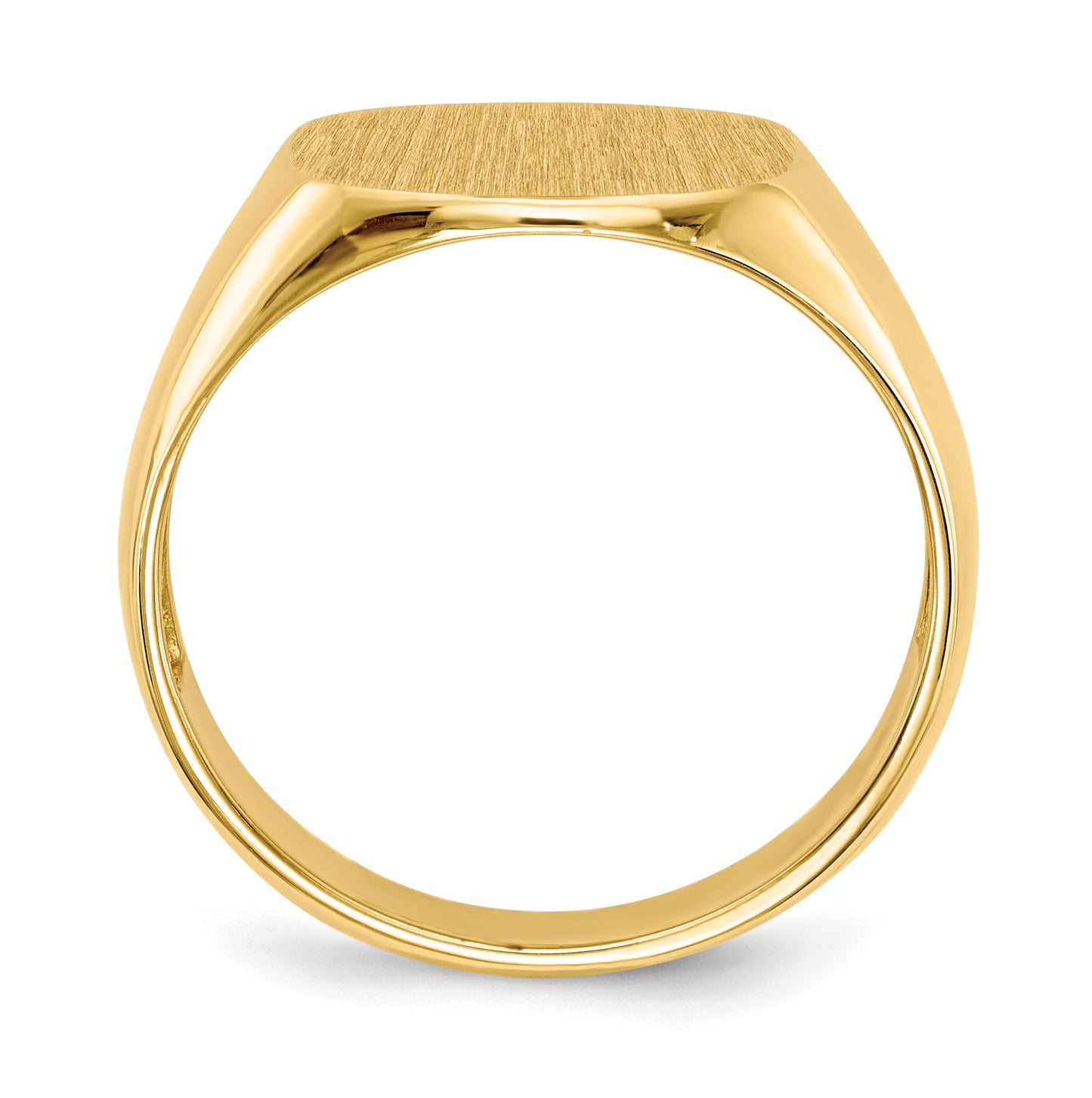 10K Yellow Gold 12.0x13.5mm Open Back Men's Signet Ring