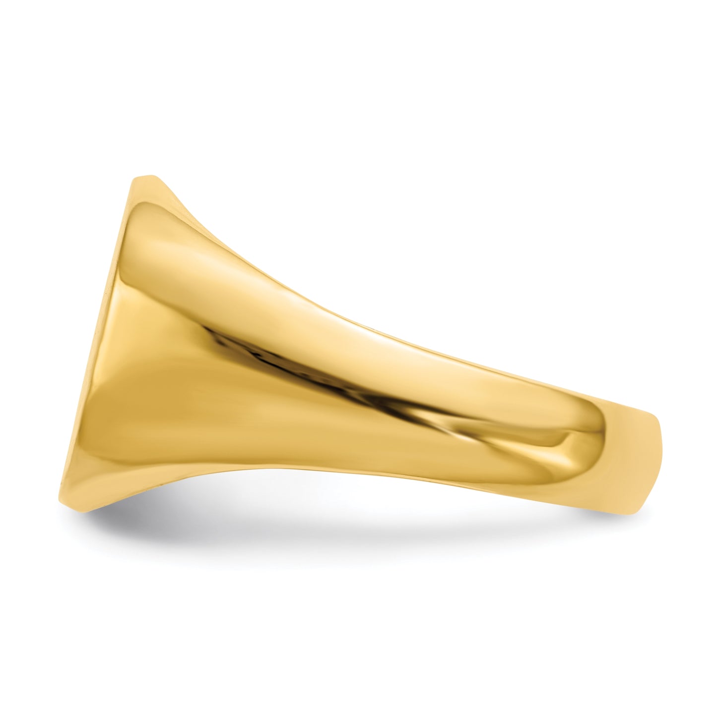 10K Yellow Gold 12.0x13.5mm Open Back Men's Signet Ring