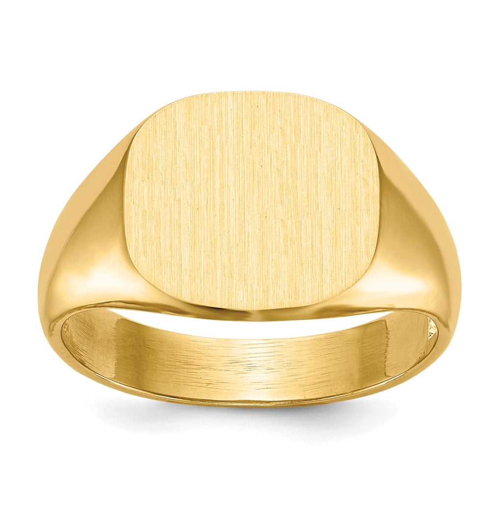 10K Yellow Gold 12.0x13.5mm Open Back Men's Signet Ring