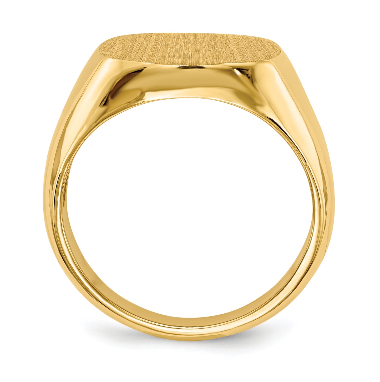 10K Yellow Gold 13.5 x15.0mm Open Back Mens Signet Ring