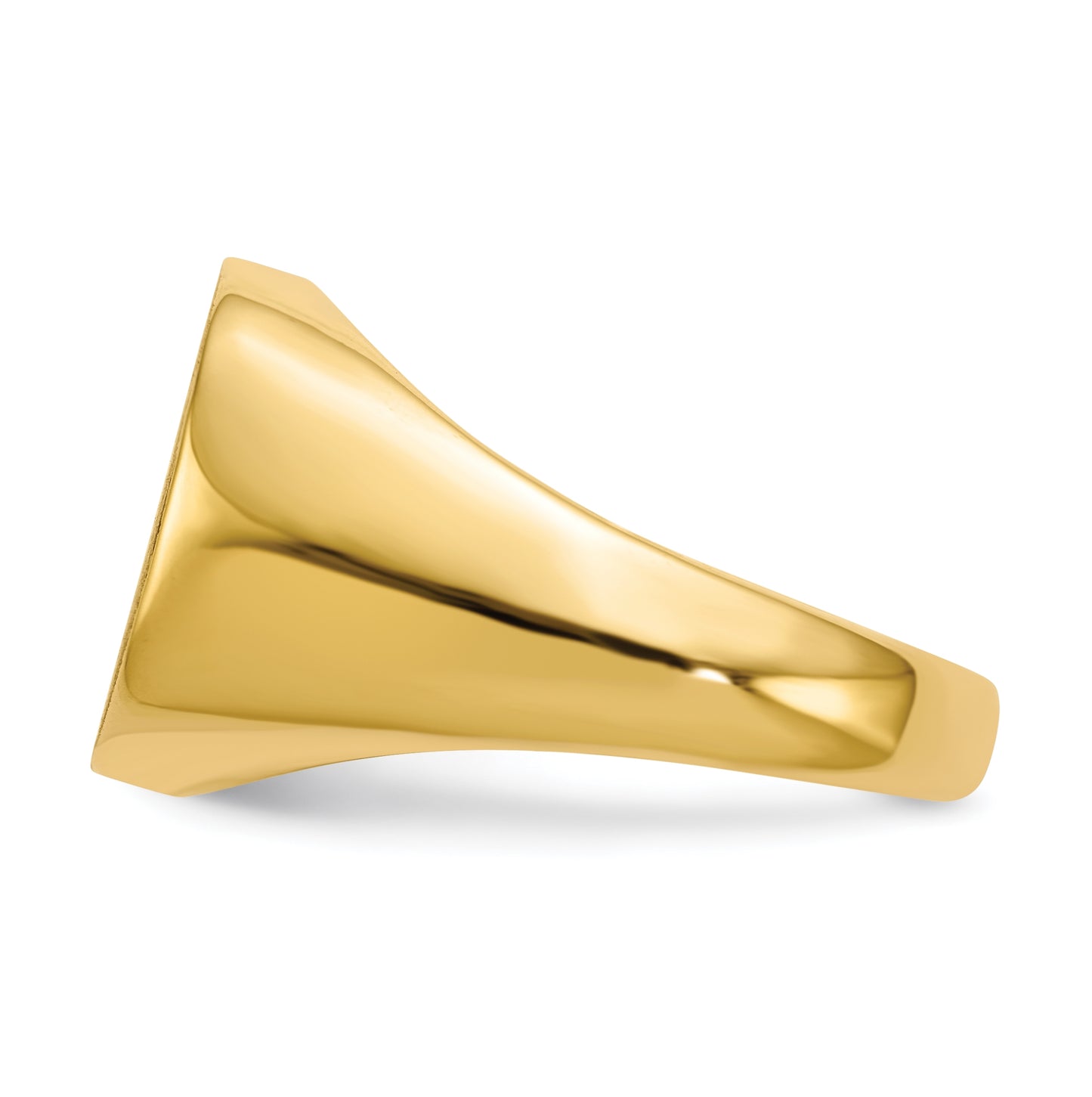 10K Yellow Gold 13.5 x15.0mm Open Back Mens Signet Ring