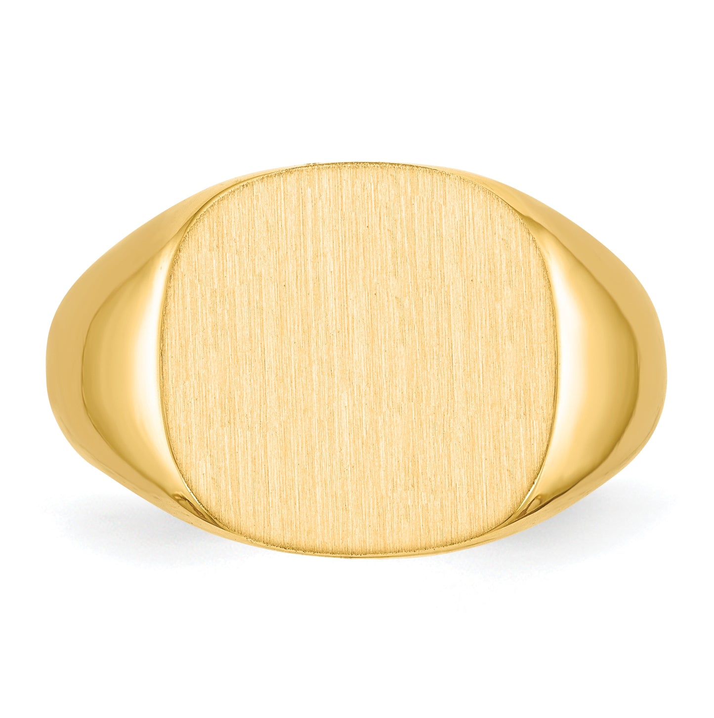 10K Yellow Gold 13.5 x15.0mm Open Back Mens Signet Ring