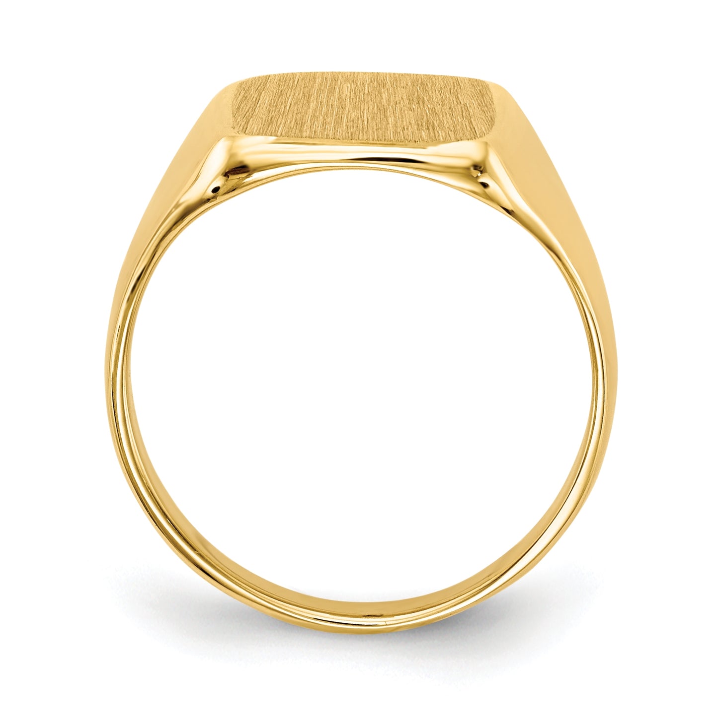 14K Yellow Gold 10.0x10.0mm Closed Back Signet Ring