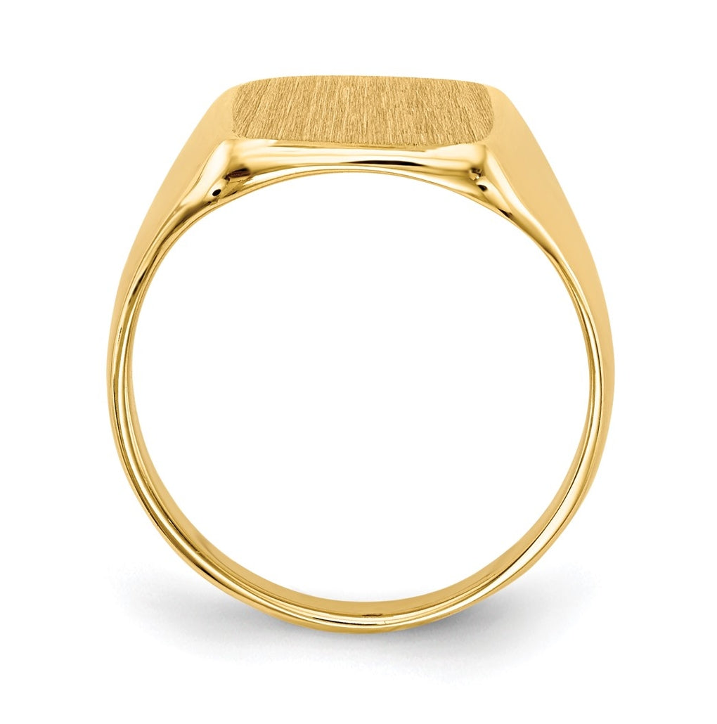 14k Yellow Gold 10.0x10.0mm Closed Back Signet Ring