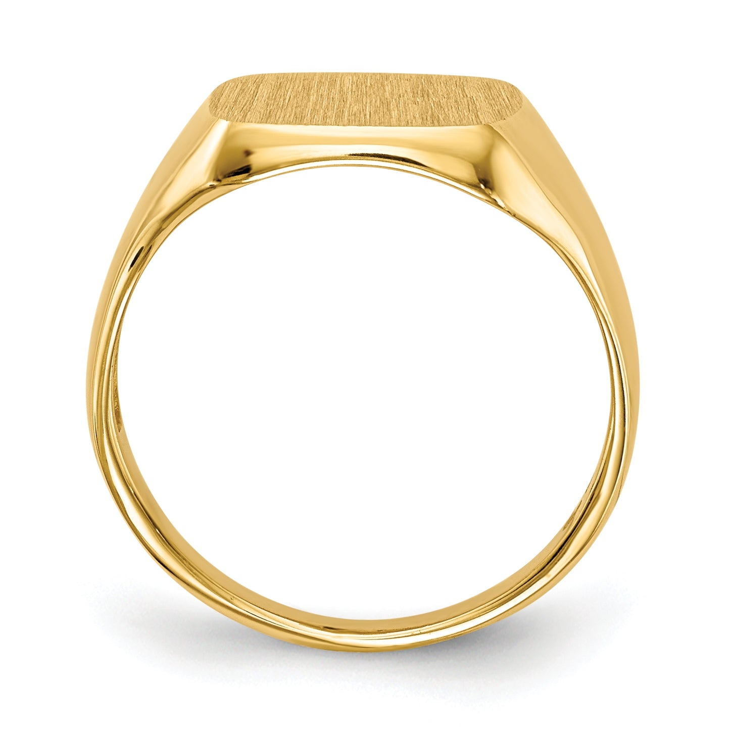 14K Yellow Gold 10.0x10.0mm Open Back Signet Ring