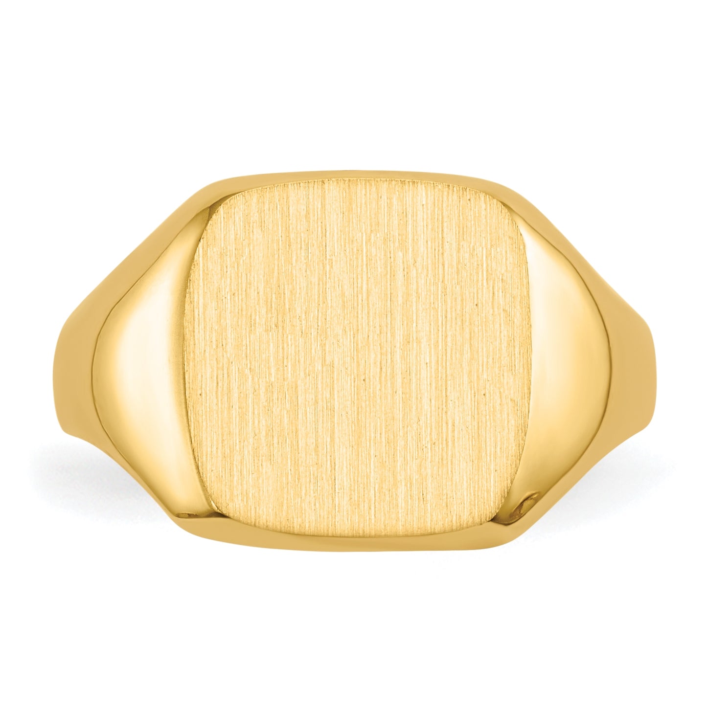 14K Yellow Gold 10.0x10.0mm Open Back Signet Ring