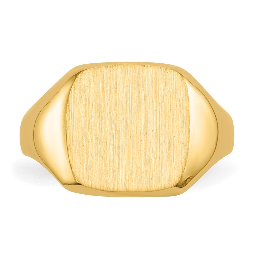 14k Yellow Gold 10.0x10.0mm Open Back Signet Ring