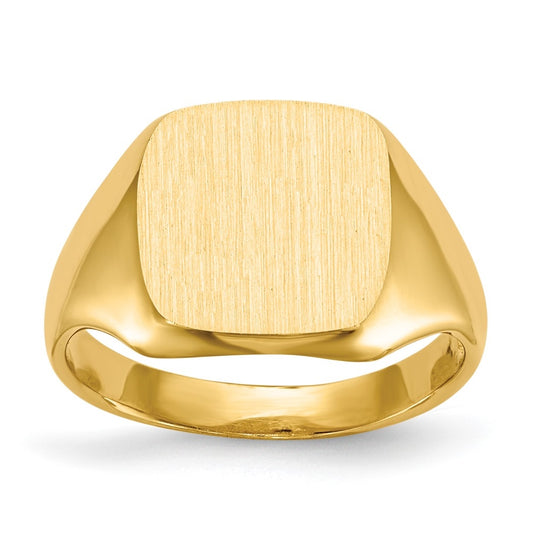 14K Yellow Gold 10.0x10.0mm Open Back Signet Ring