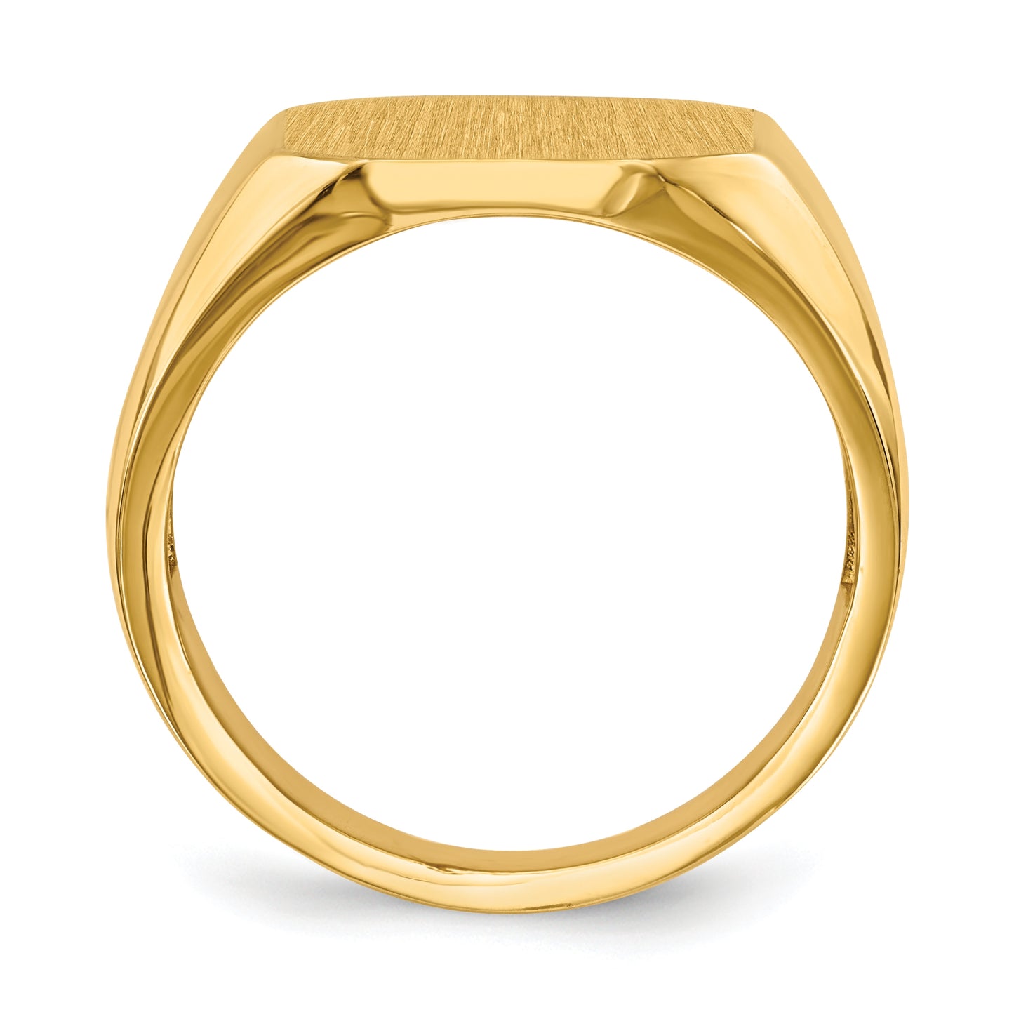 10k Yellow Gold Men's Signet Ring, Open Back