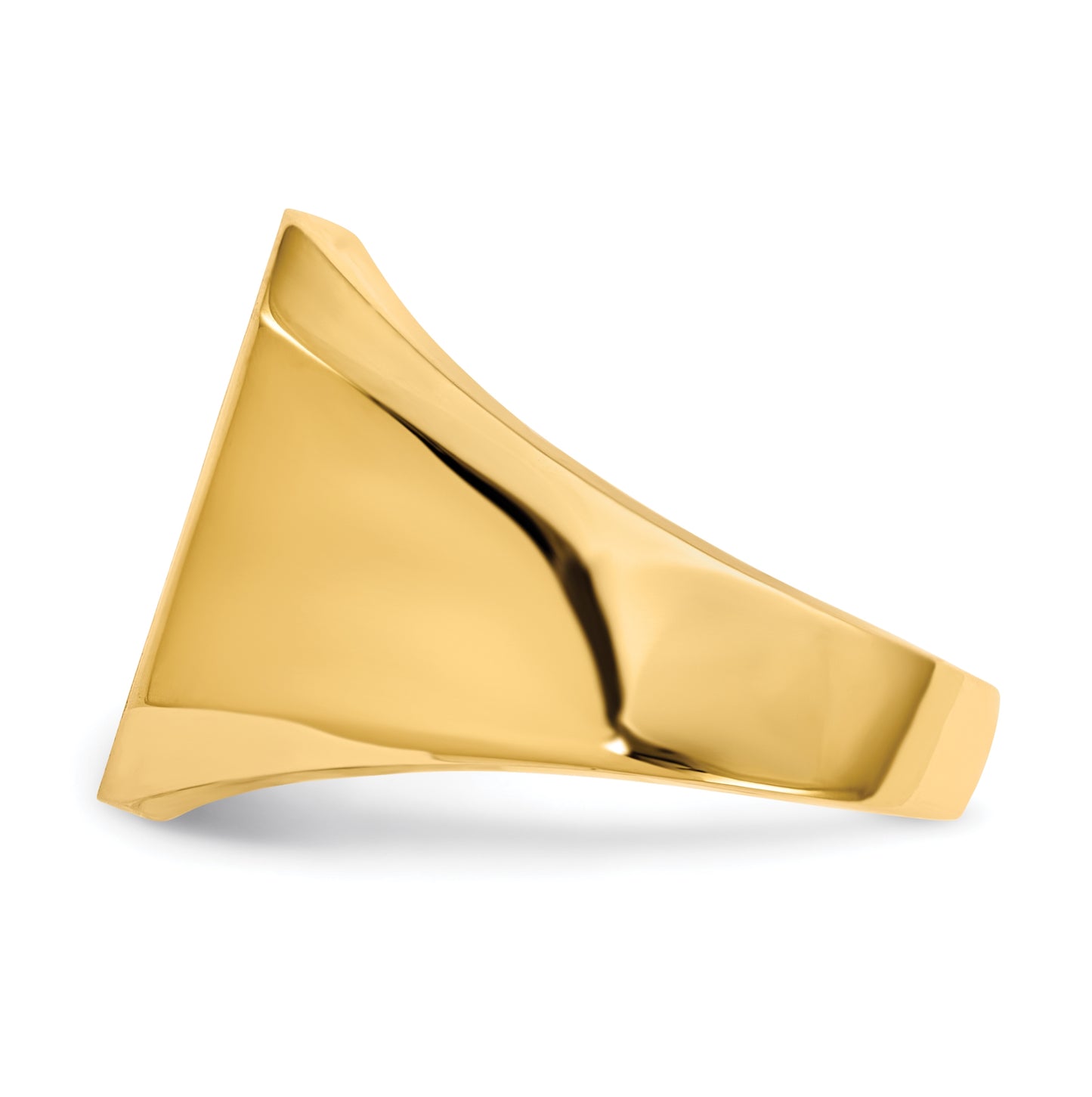 10k Yellow Gold Men's Signet Ring, Open Back