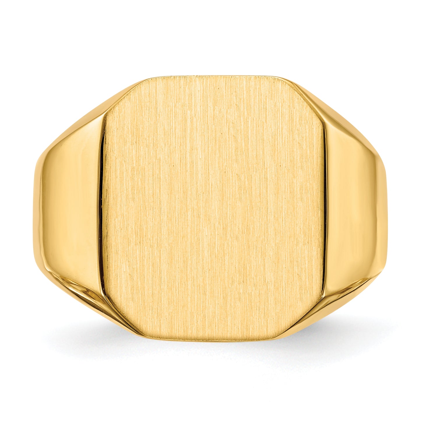 10k Yellow Gold Men's Signet Ring, Open Back