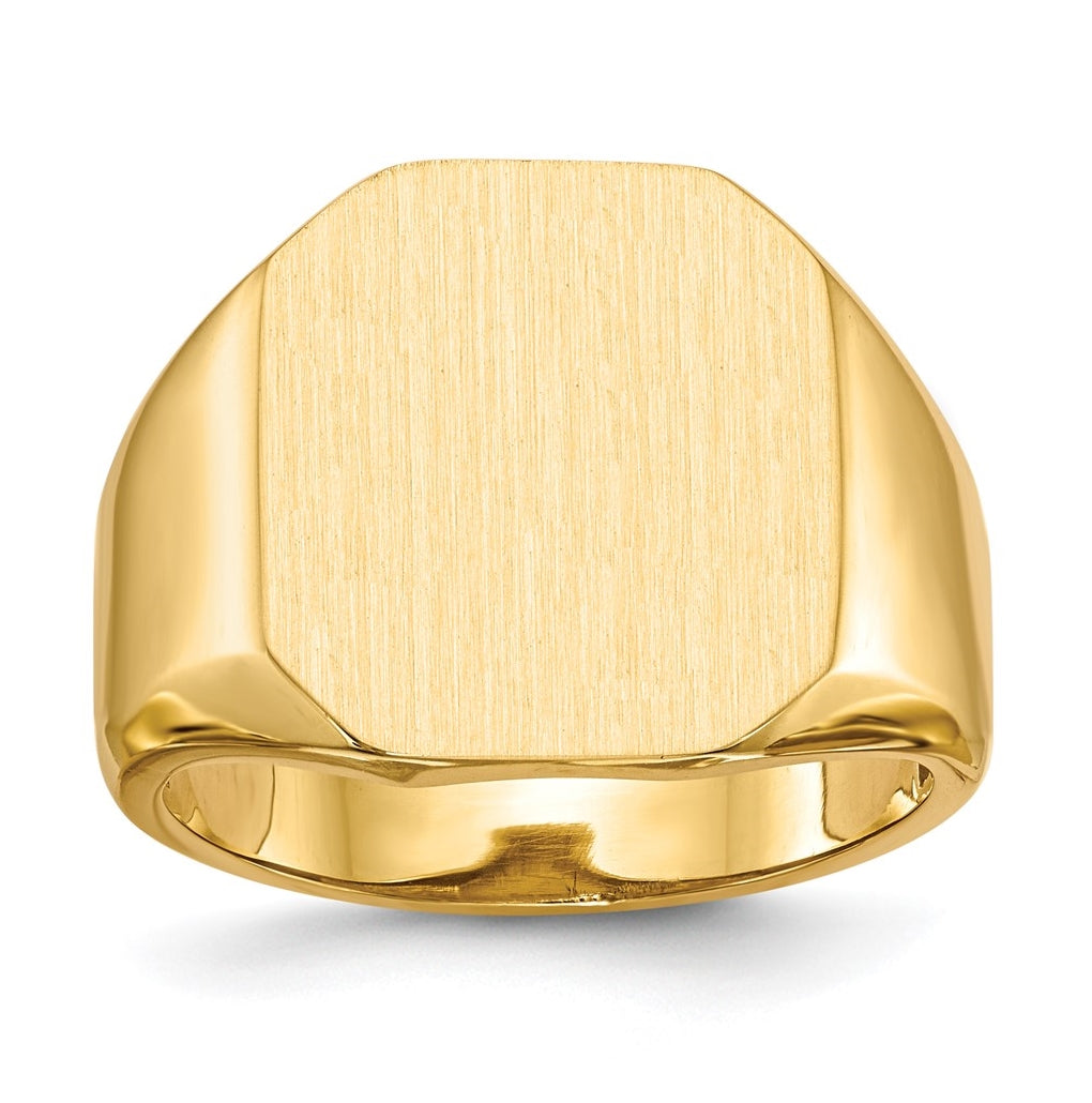 10k Yellow Gold Men's Signet Ring, Open Back