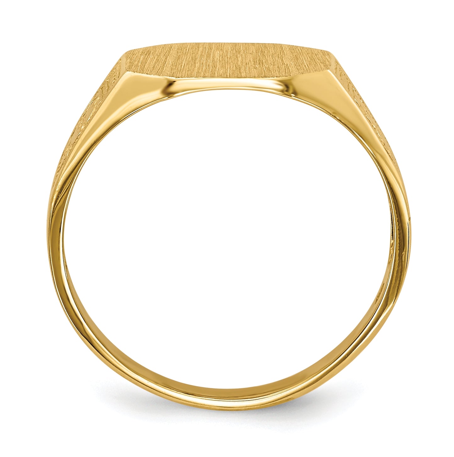 10K Yellow Gold 9.0x11.0mm Open Back Signet Ring