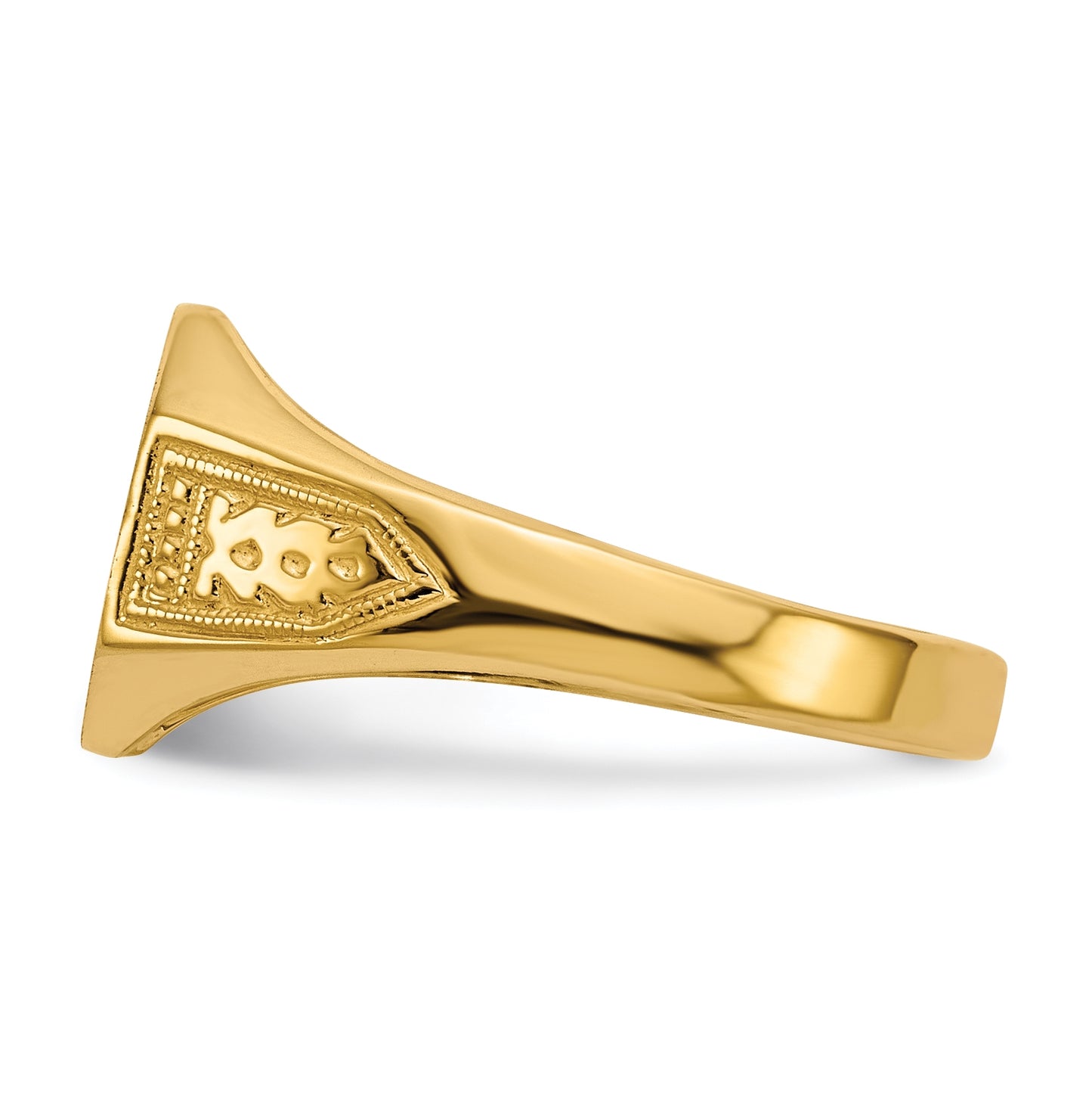10K Yellow Gold 9.0x11.0mm Open Back Signet Ring