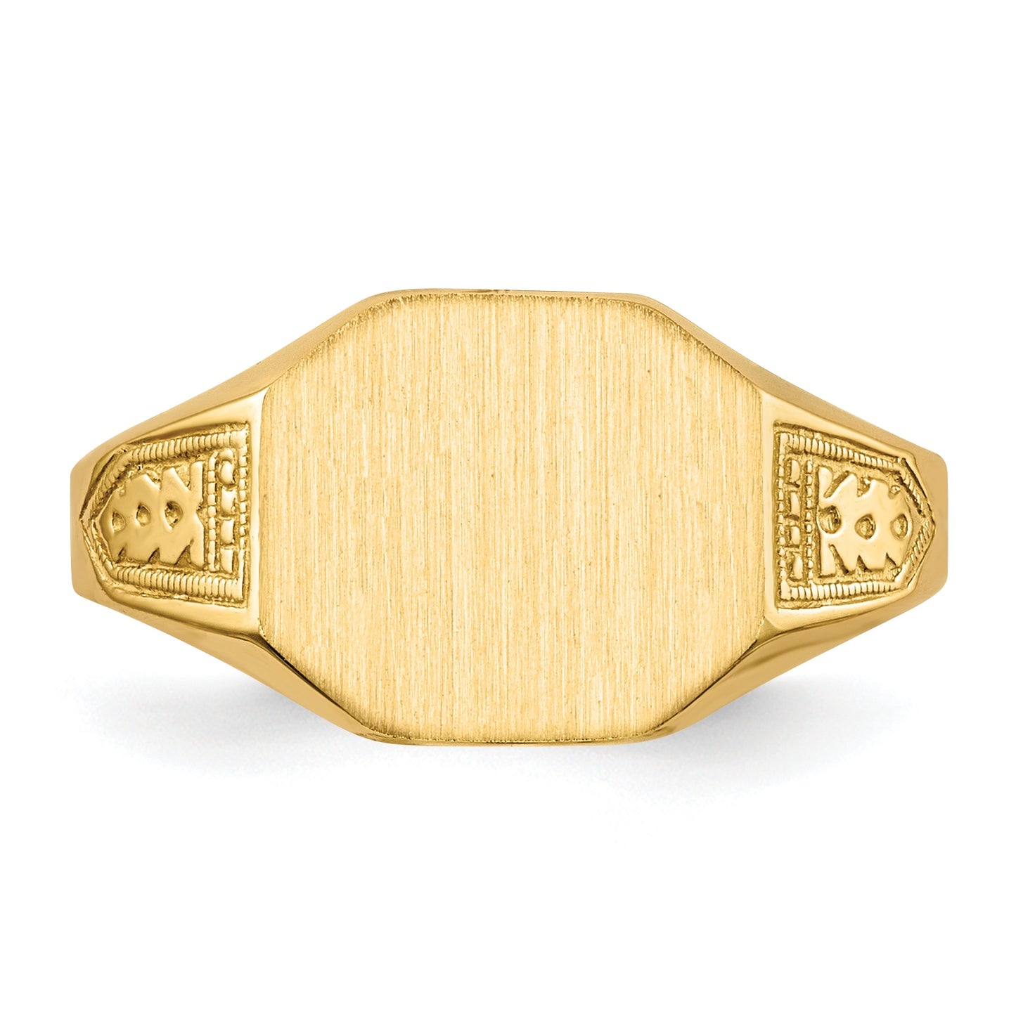 10K Yellow Gold 9.0x11.0mm Open Back Signet Ring