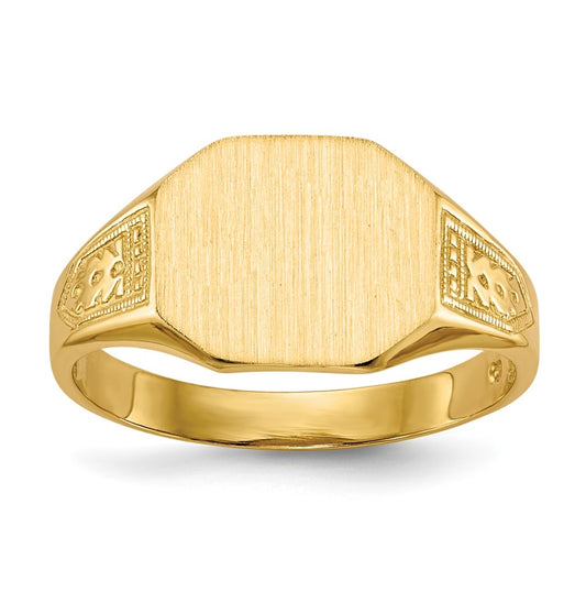 10K Yellow Gold 9.0x11.0mm Open Back Signet Ring