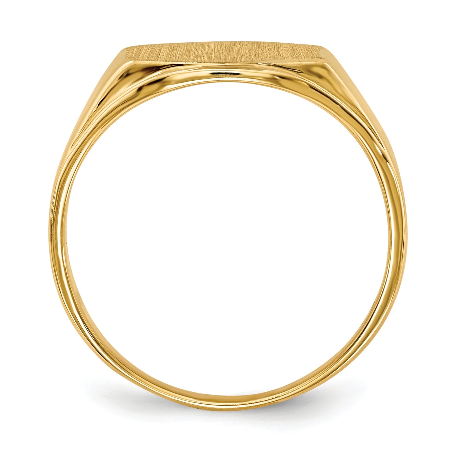 14K Yellow Gold 8.5x11.5mm Open Back Signet Ring