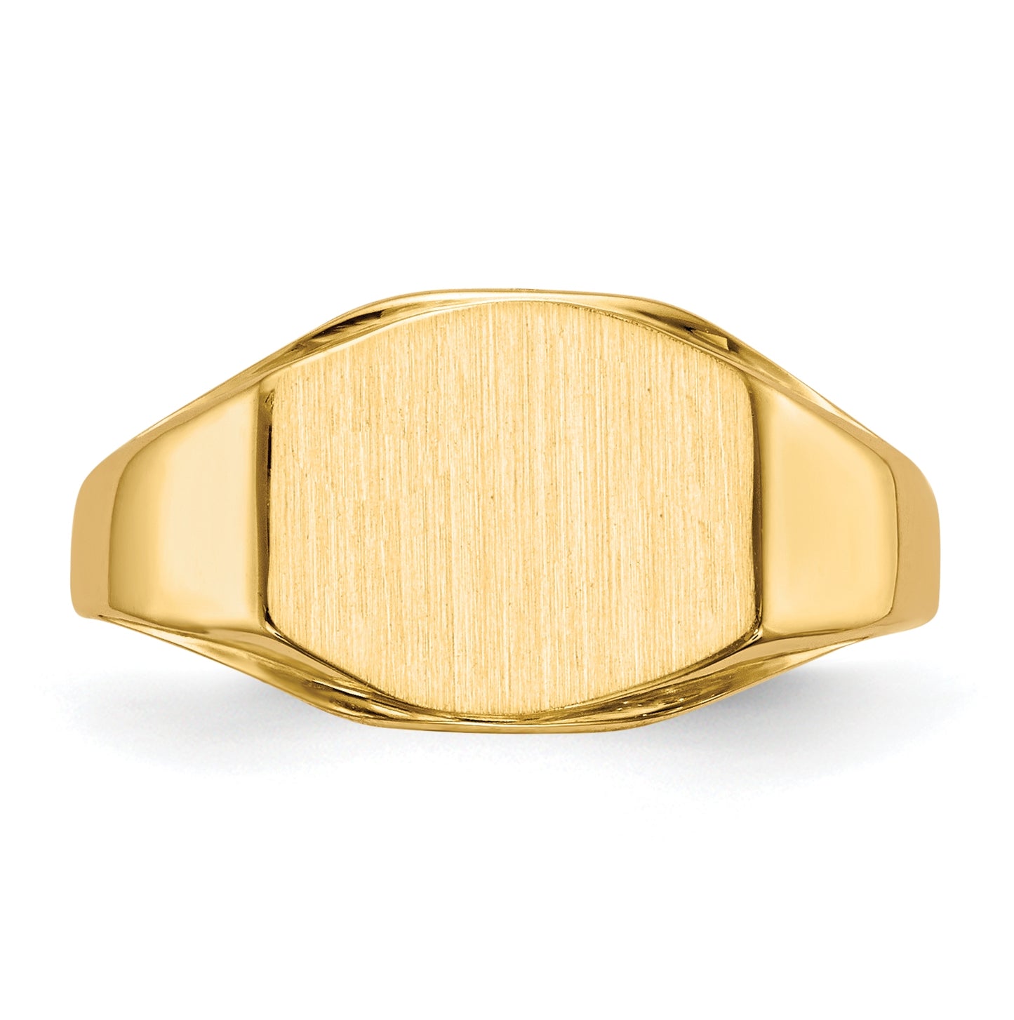 14K Yellow Gold 8.5x11.5mm Open Back Signet Ring