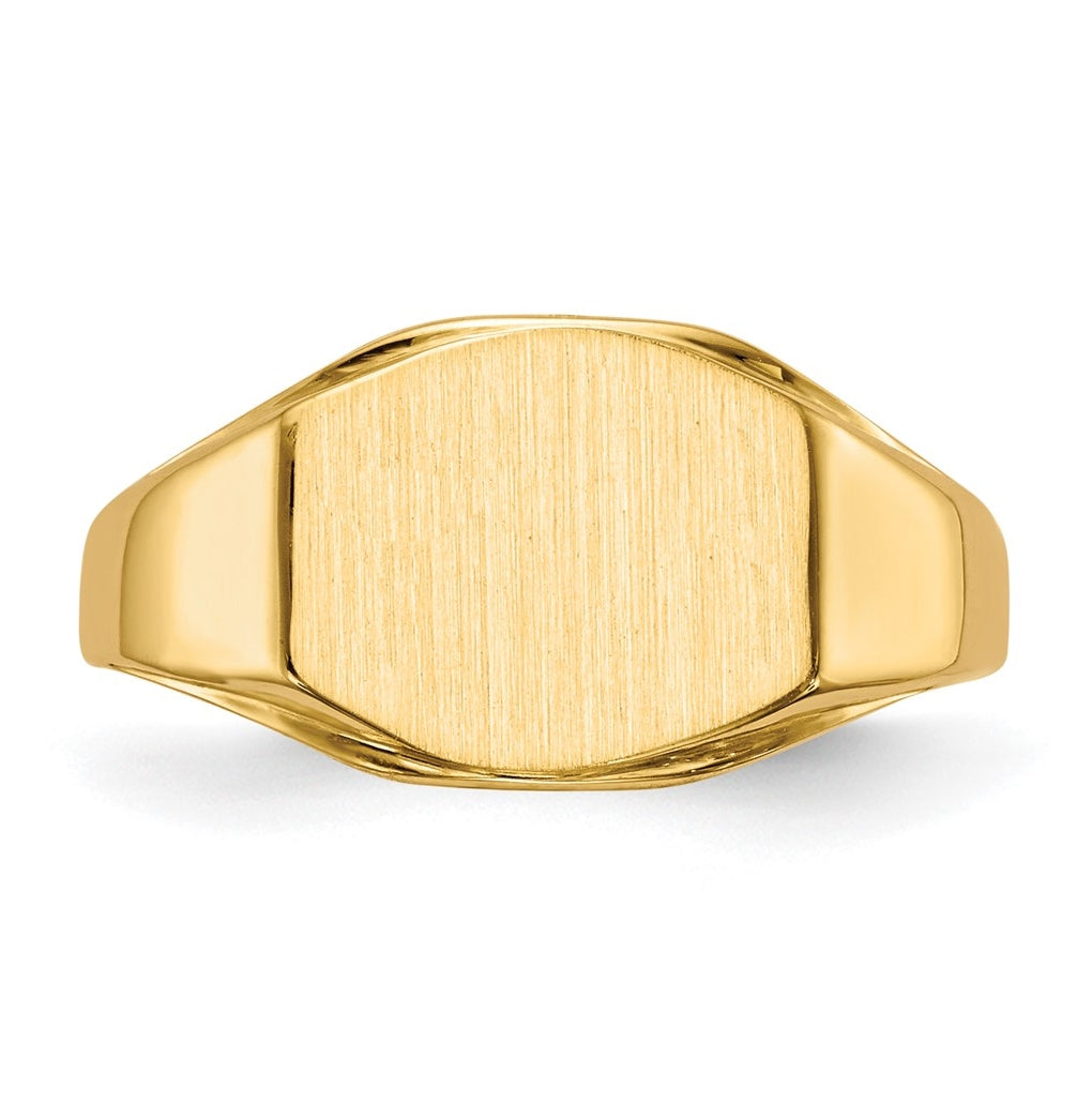 14k Yellow Gold 11.5x8.5mm Open Back Signet Ring