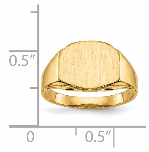 14K Yellow Gold 8.5x11.5mm Open Back Signet Ring