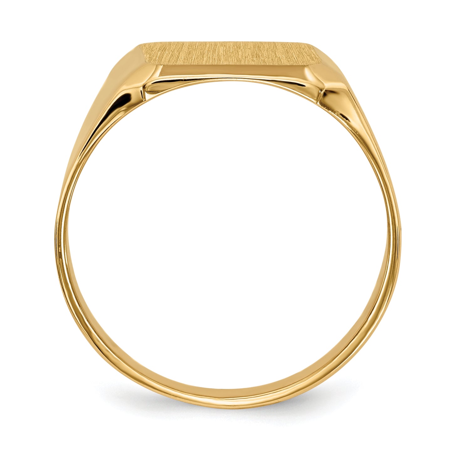 10K Yellow Gold 15.0x12.5mm Closed Back Men's Signet Ring