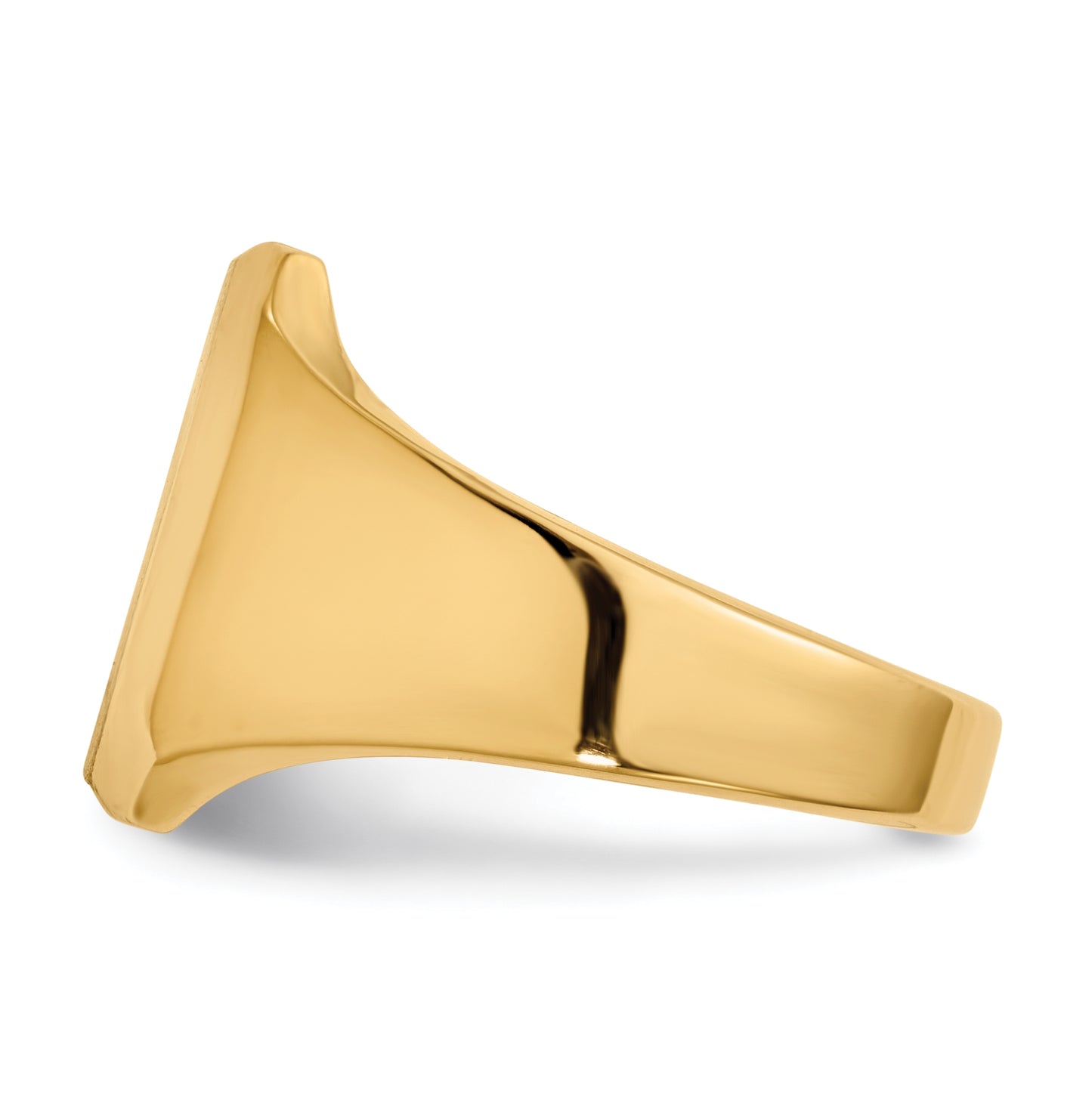10K Yellow Gold 15.0x12.5mm Closed Back Men's Signet Ring